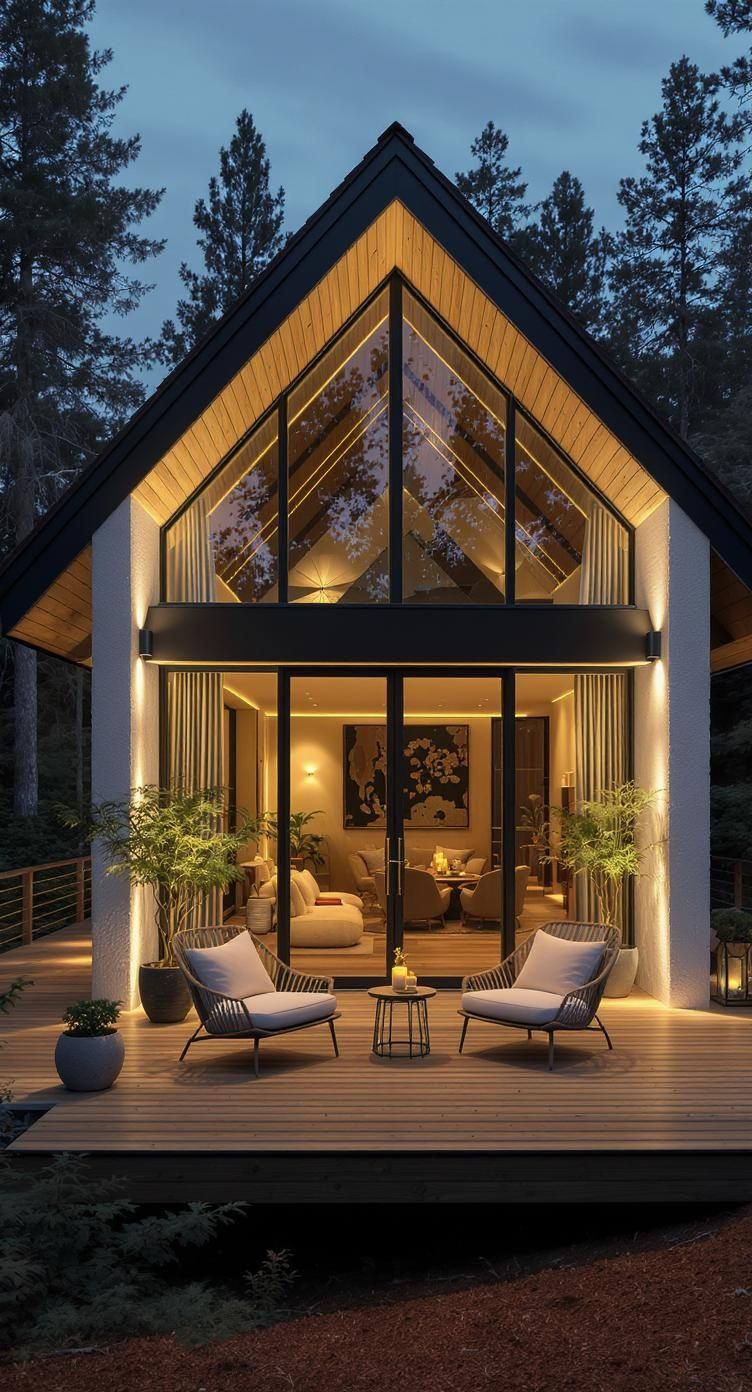 Obra 4 — vivienda compacta de 25 m² con planta cuadrada, entregada en Ushuaia