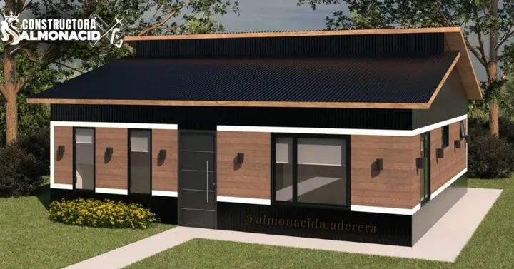 Modelo 4 — vivienda ampliada de 60 m² para familias numerosas, con posibilidad de planta alta